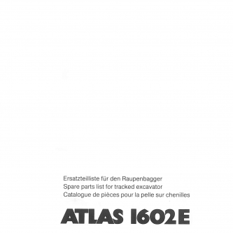 Atlas 1602 E parts catalog